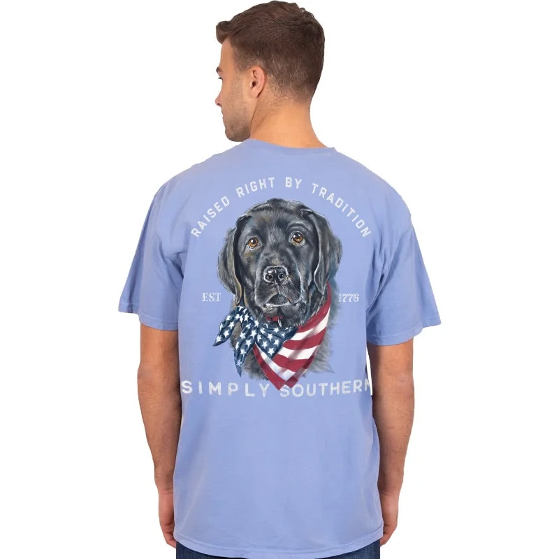 cool and stylish short sleeve shirts for active wear -SALE Simply Southern Raised Right Dog Unisex Comfort Colors T-Shirt