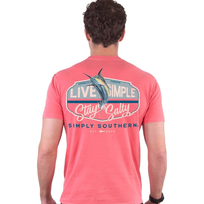 breathable short sleeve shirts for outdoor sports -Simply Southern Salty Fish Unisex Comfort Colors T-Shirt