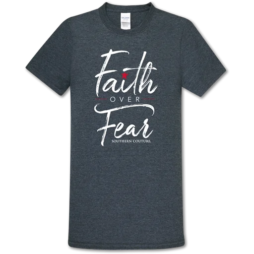 men’s classic short sleeve shirts for casual settings -Southern Couture Soft Collection Faith Over Fear T-Shirt