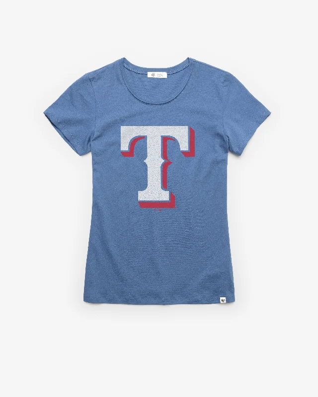 classic short sleeve shirts with clean designs for men -TEXAS RANGERS PREMIER '47 FRANKIE TEE WOMENS