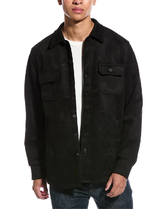 Men's primal shirts-WEATHERPROOF VINTAGE Microsuede Shirt Jacket