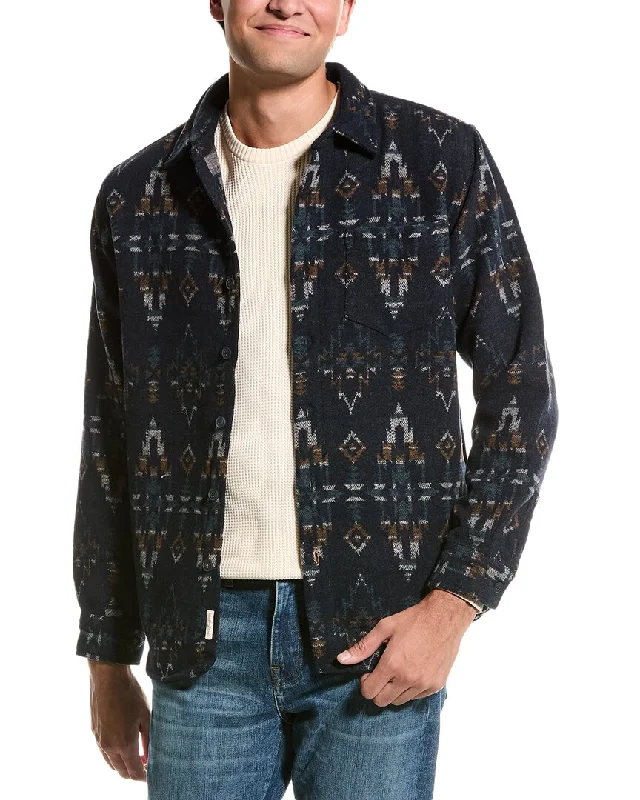 Men's tundra shirts-WEATHERPROOF VINTAGE Southwest Wool-Blend Shirt Jacket