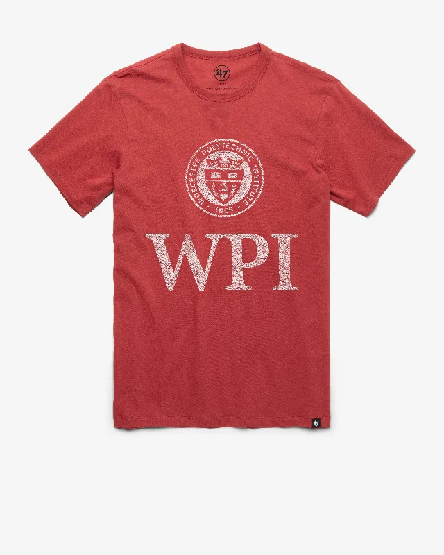 trendy short sleeve shirts with minimalist designs -WPI-WORCESTER POLY TECH RETROGRADE '47 FRANKLIN TEE