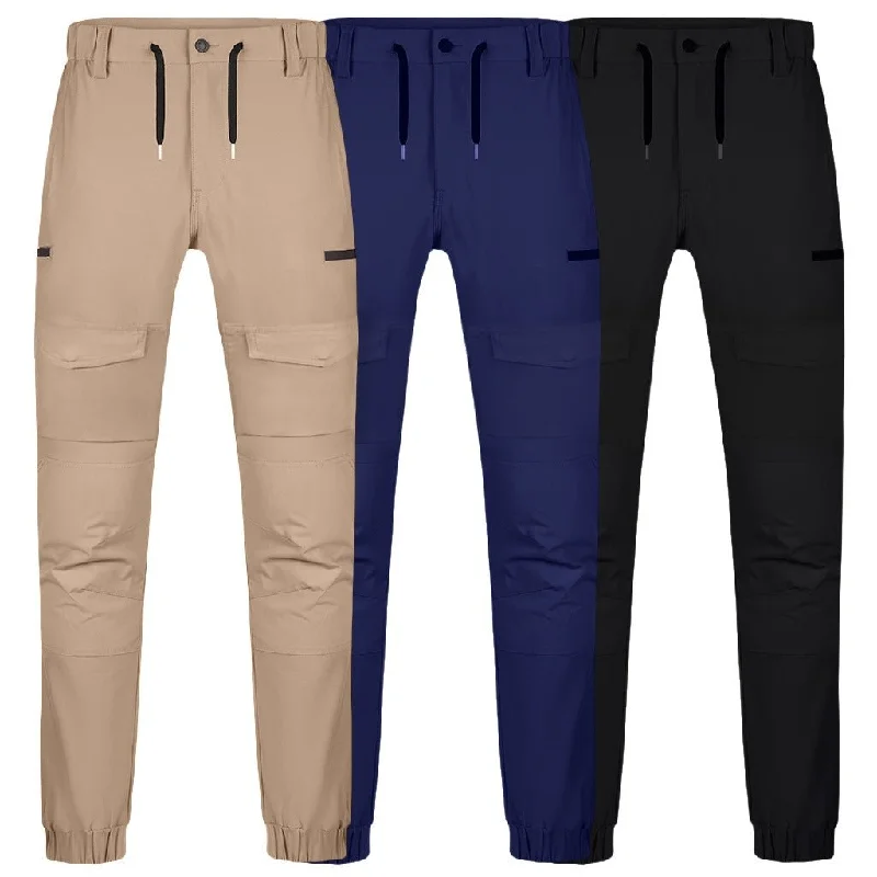 Men's pants for all seasons-BAD SAVIOUR 2.0™ WATERPROOF ELASTIC WAIST CUFFED WORK PANTS