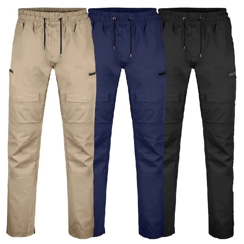 Men's pants with easy cut-BAD SAVIOUR™ ELASTIC WAIST WORK PANTS