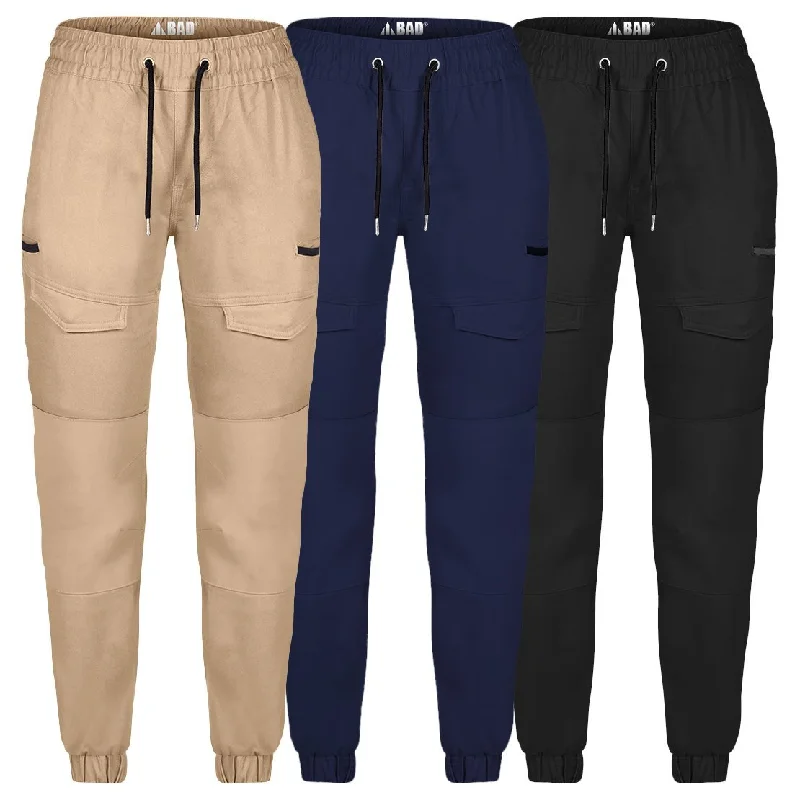 Men's pants with vivid fit-BAD WOMENS SAVIOUR™ CUFFED ELASTIC WAIST WORK PANTS