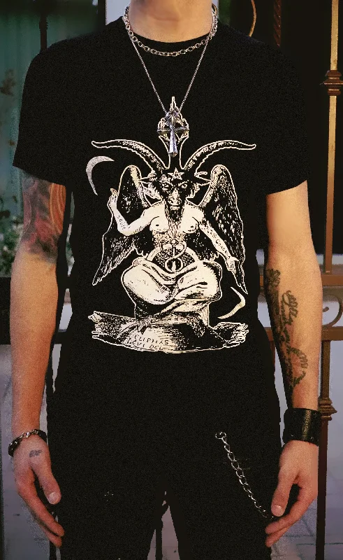 men’s short sleeve shirts with vibrant prints -Baphomet Unisex Tee