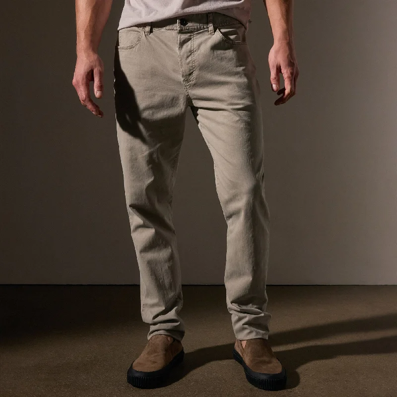 Men's pants for calm fit-Brushed Twill 5 Pocket Pant - Light Tan Pigment