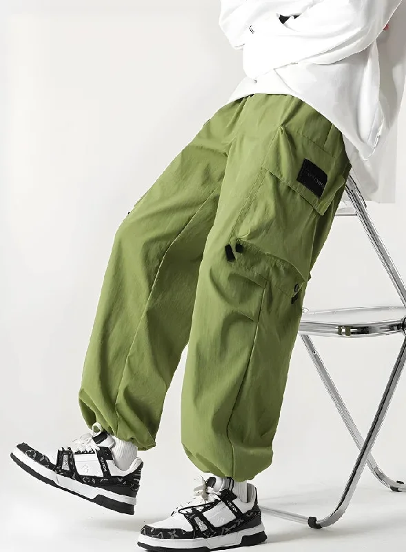 Men's pants for suburbs-Casual Parachute Pants