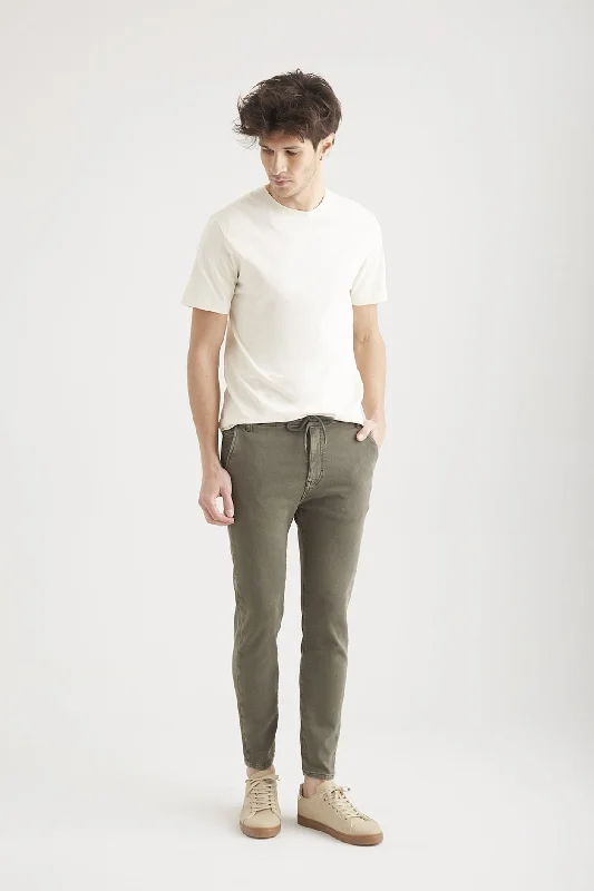 Men's pants for tough design-Felix Jogger Chino Pants Dark green