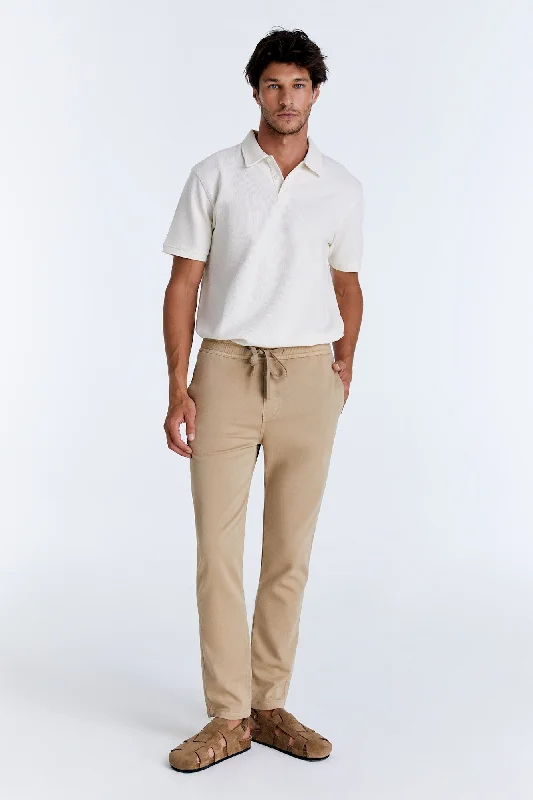 Men's pants for long drives-Karsten Jogger Chino Pants Beige