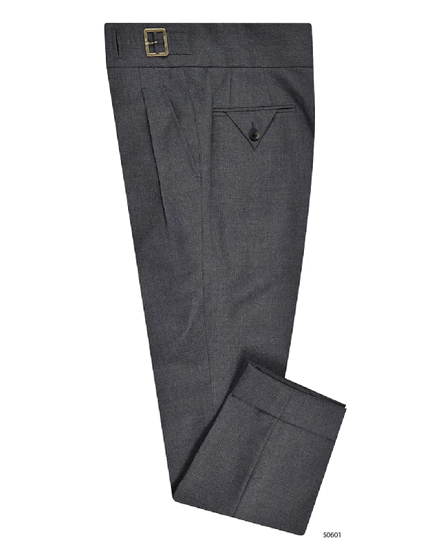 Men's pants for road biking-Gurkha Pant in Dugdale New Fine Worsted Tropical Wool - Grey