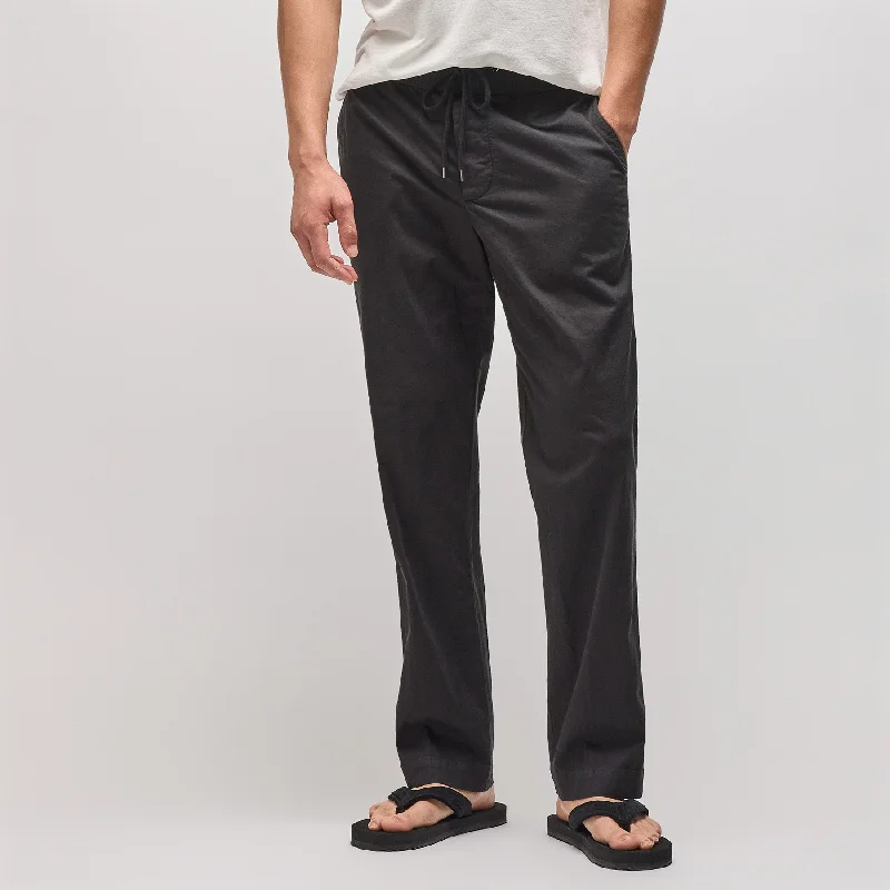 Men's pants for busy style-Cotton Linen Work Pant - Black