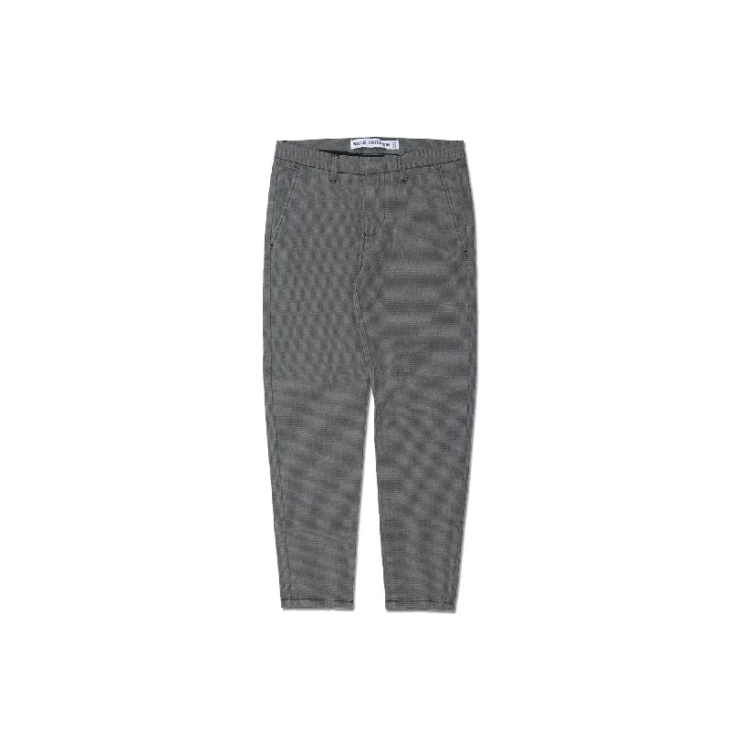 Men's pants for trendy guys-D.E.N.I.M C.O - Men 'Charcoal' Westrade Gridwork Anthracite Stretch Slim Chino PR929