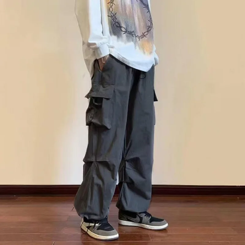 Men's pants for city nights-Drawstring Cargo Pants