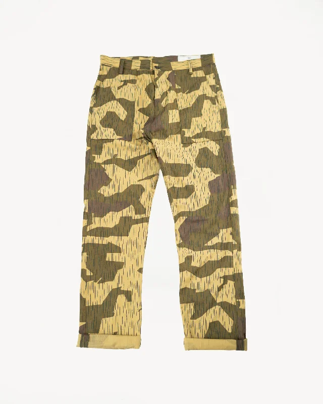 Men's pants for tight frames-Fatigue Pants Splinter Camo - Yellow