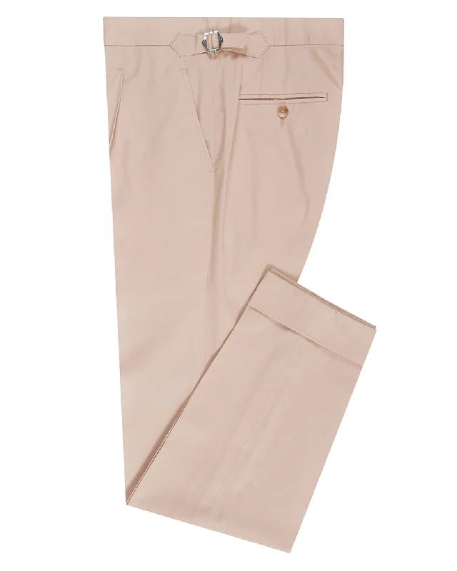 Men's pants with modern edge-Fresco: Soft Dark Cream Stretch Twill Dress Pant