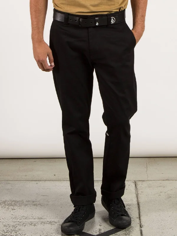 Men's pants for all seasons-Frickin Modern Stretch Chino Pants - Black