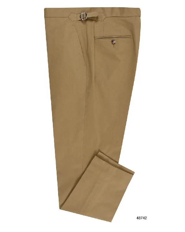 Men's pants air dry-Golden Khaki Twill Dress Pant