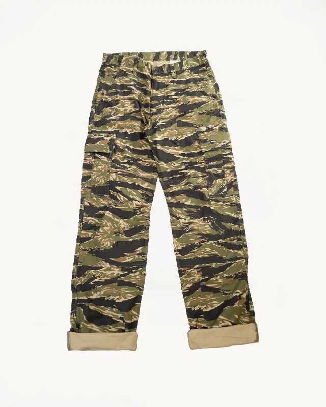 Men's pants for pickup games-IH-737-TSC - 10oz Sateen Camouflage Cargo Pants - Tiger Stripe