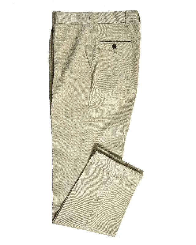 Men's pants with soft cut-Khaki Cotton Twill Pant