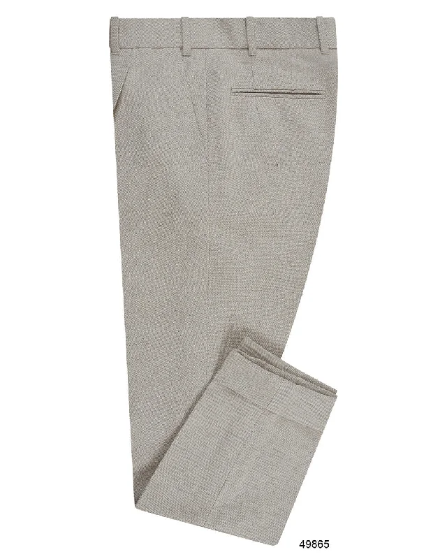 Men's pants for downtime-Linen Cotton Canvas: Jute Brown High Waisted Pant