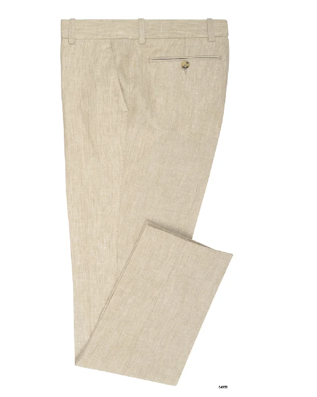 Men's pants vintage design-Linen: Natural Ecru Dress Pant