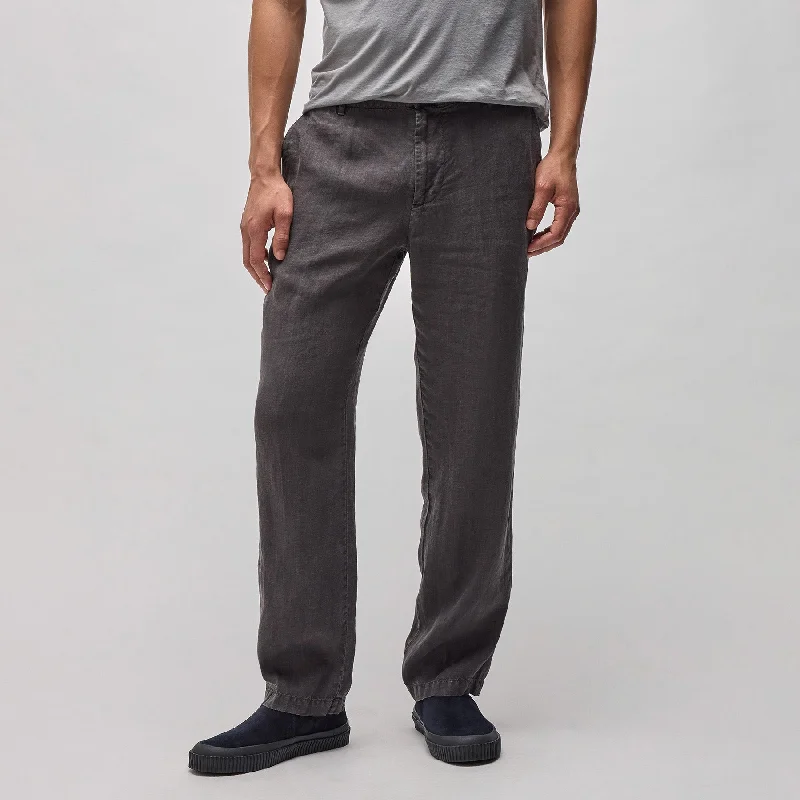 Men's pants with soft fit-Linen Trouser - Magma Pigment