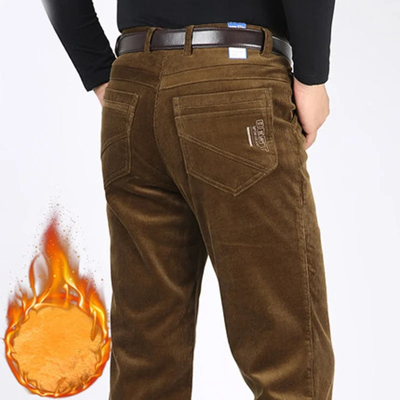 Men's pants with fun details-Men's Cotton Mid Waist Zipper Fly Closure Plain Casual Pants