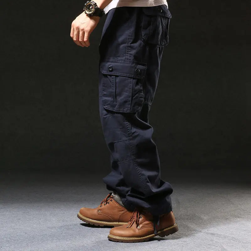 Men's pants vintage design-Men's Cotton Mid Waist Zipper Fly Closure Solid Pattern Trousers