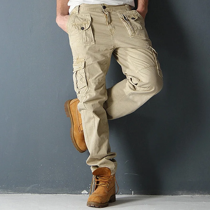 Men's pants with stripe prints-Men's Polyester Mid Waist Zipper Fly Closure Casual Trousers