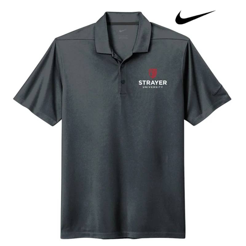 casual short sleeve t-shirts for everyday wear -NEW STRAYER Nike Dri-FIT Micro Pique 2.0 Polo - Anthracite