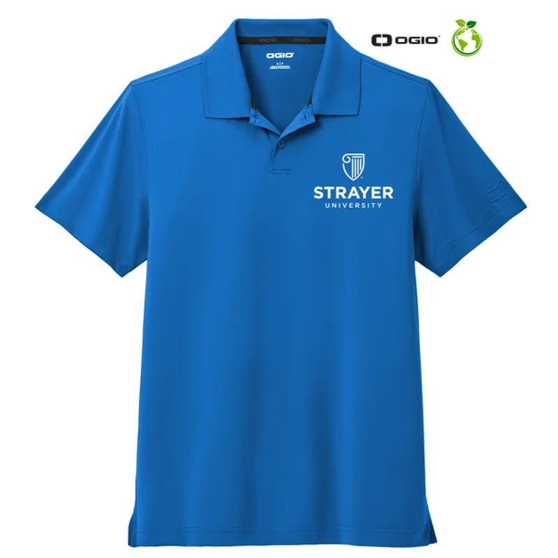 trendy short sleeve shirts for fitness and travel -NEW STRAYER OGIO® Regain Polo - Cobalt Blue