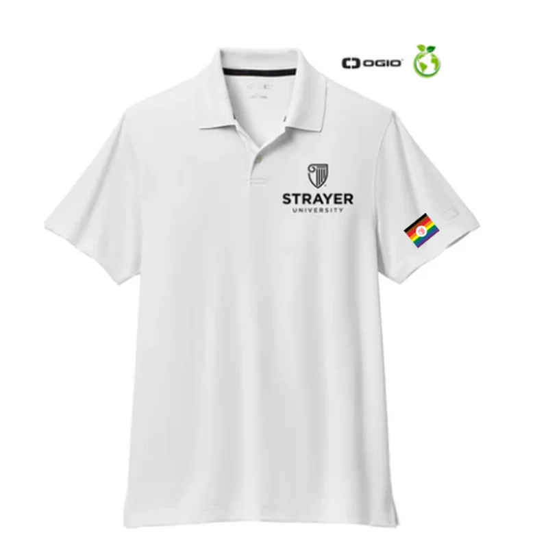 men’s breathable and comfortable short sleeve shirts -NEW STRAYER OGIO® Regain Polo - WHITE - PRIDE