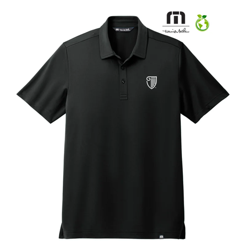 comfortable short sleeve shirts for vacation wear -NEW STRAYER TravisMathew Cabana Solid Polo - Black