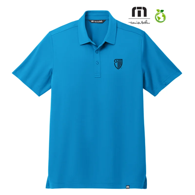 stylish and relaxed short sleeve shirts for men -NEW STRAYER TravisMathew Cabana Solid Polo - Classic Blue