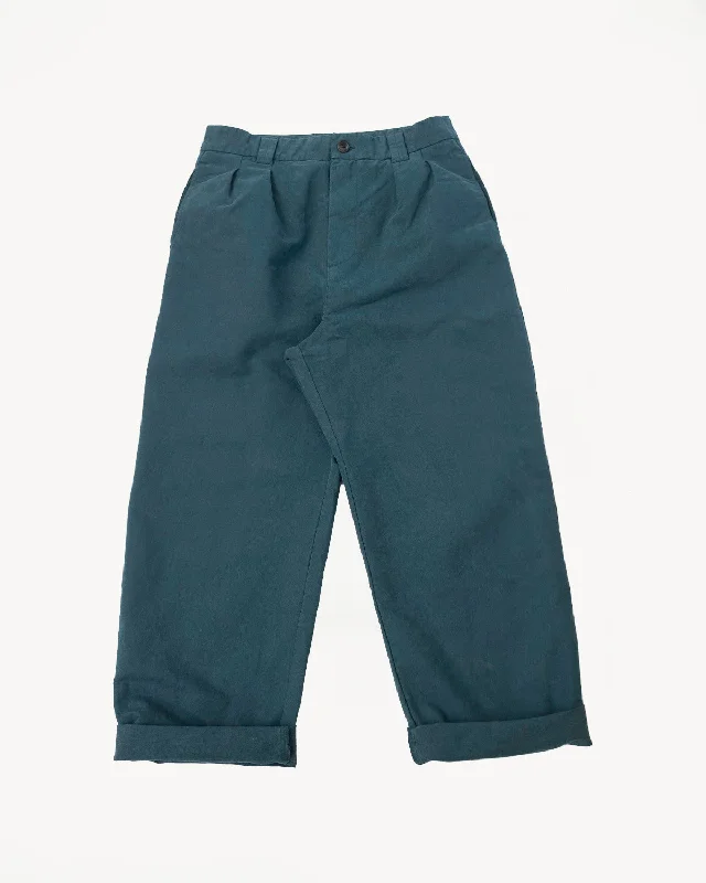 Men's pants for reunions-Officer Chino Nebraska Cotton - Petrol