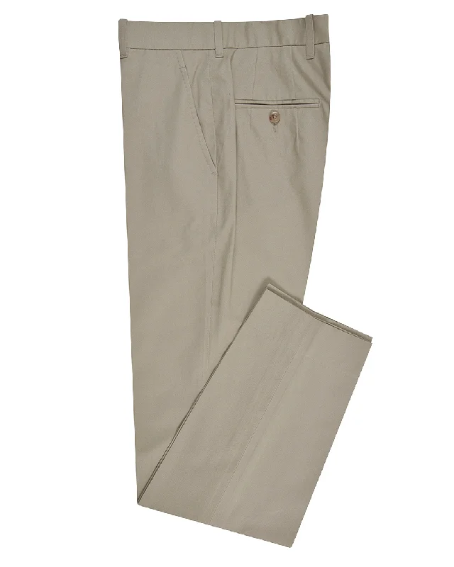 Men's pants with soft hues-Soft Drab Cotton Dress Pant