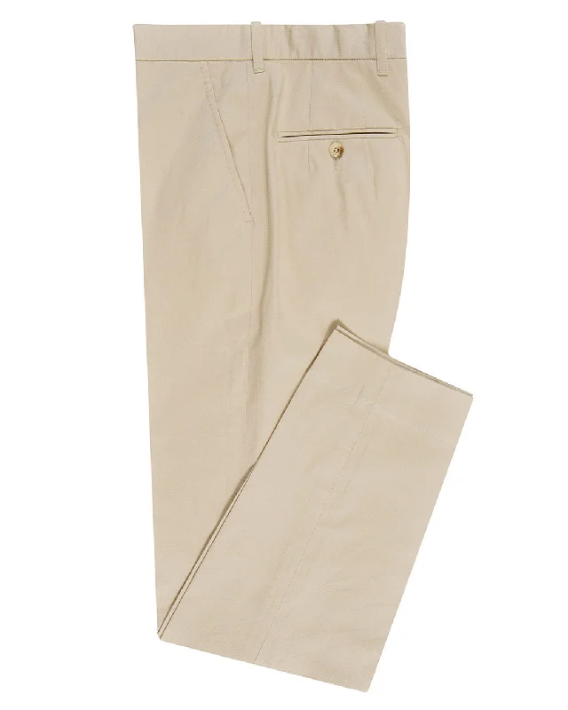 Men's pants rust brown-Light Khaki Cotton Dress Pant