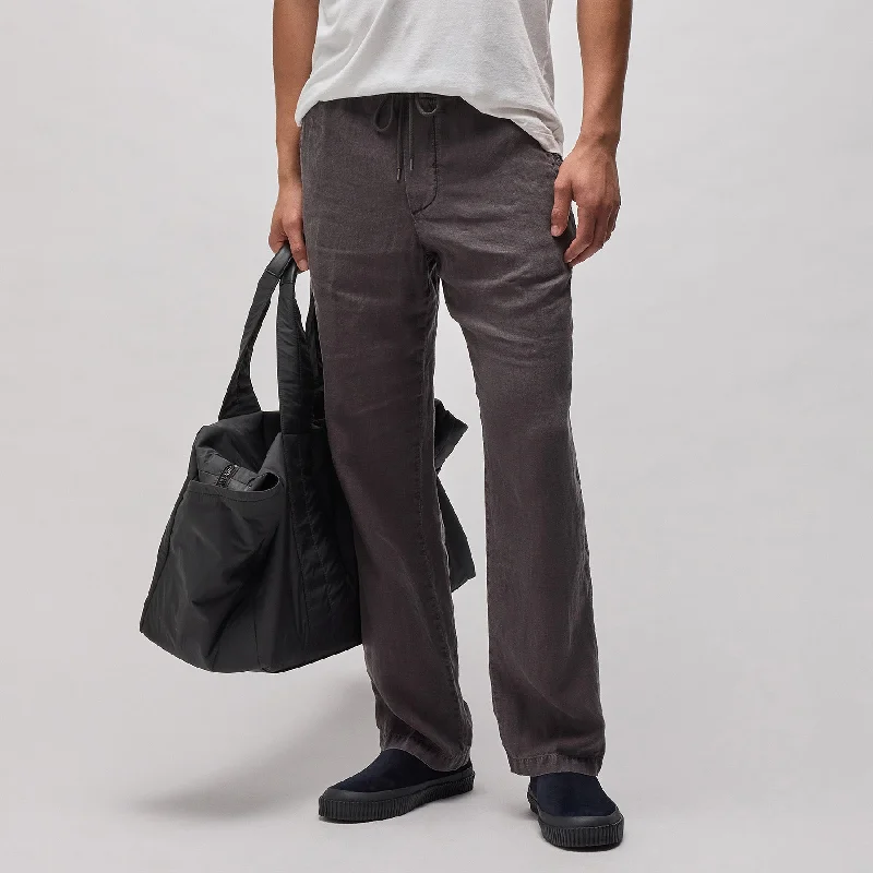 Men's pants for tough design-Relaxed Linen Pant - Magma Pigment