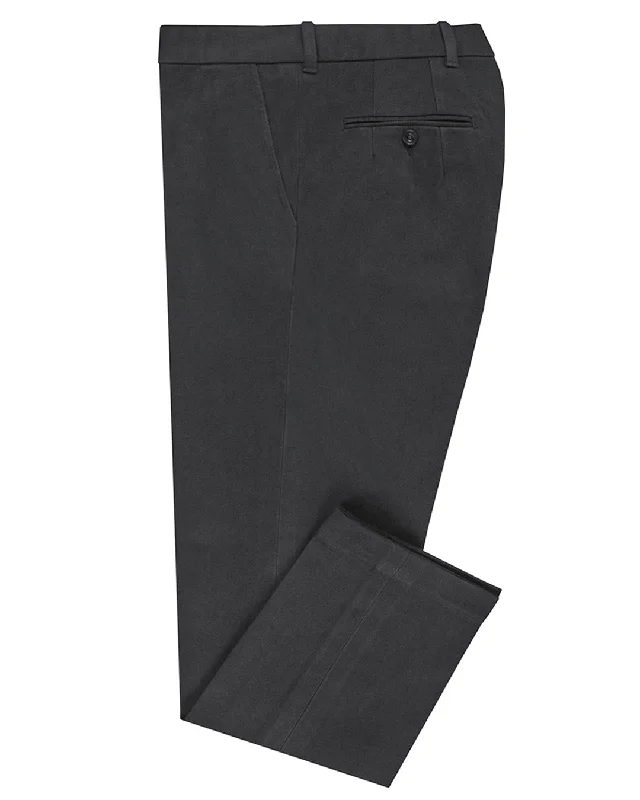 Men's pants with gentle taper-Mid Grey Twill Chinos