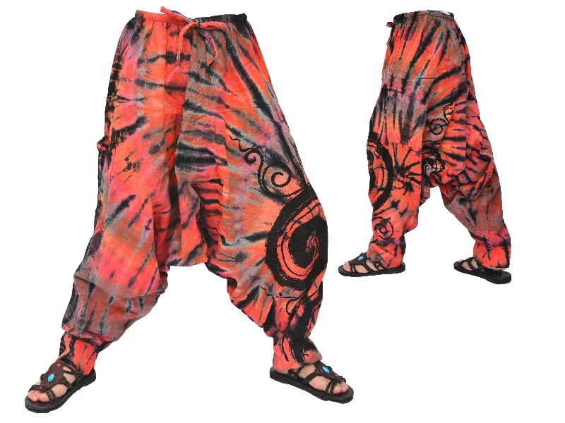 Men's pants with cool colors-Tie Dye Harem Pants Lounge Pants Yoga Pants Men Women