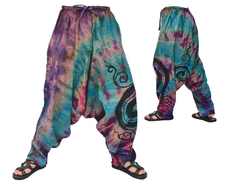 Men's pants for all seasons-Tie Dye Harem Pants Lounge Pants Yoga Pants Men Women