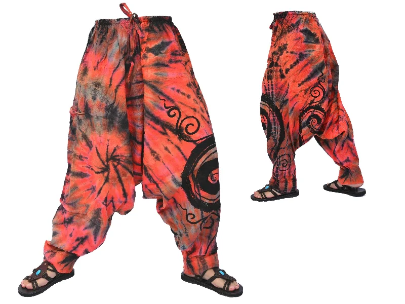 Men's pants with fine design-Tie Dye Harem Pants Lounge Pants Yoga Pants Men Women