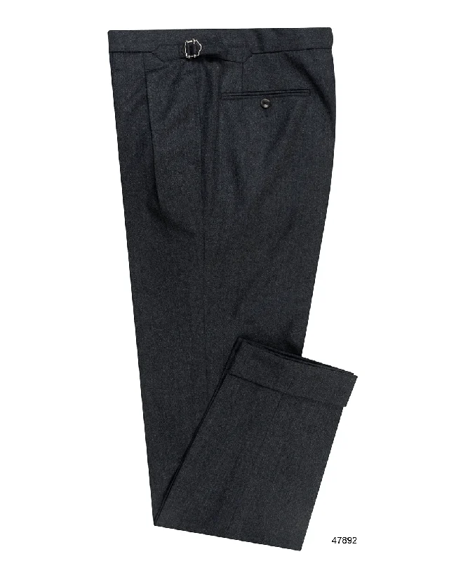 Men's pants with light mesh-Vitale Barberis Canonico - Flannels  Mid Grey  High Waisted Pant